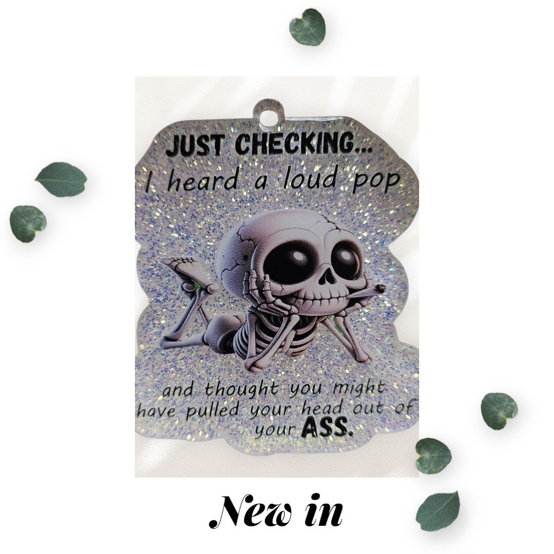 Just Checking <sparkly>Keychain