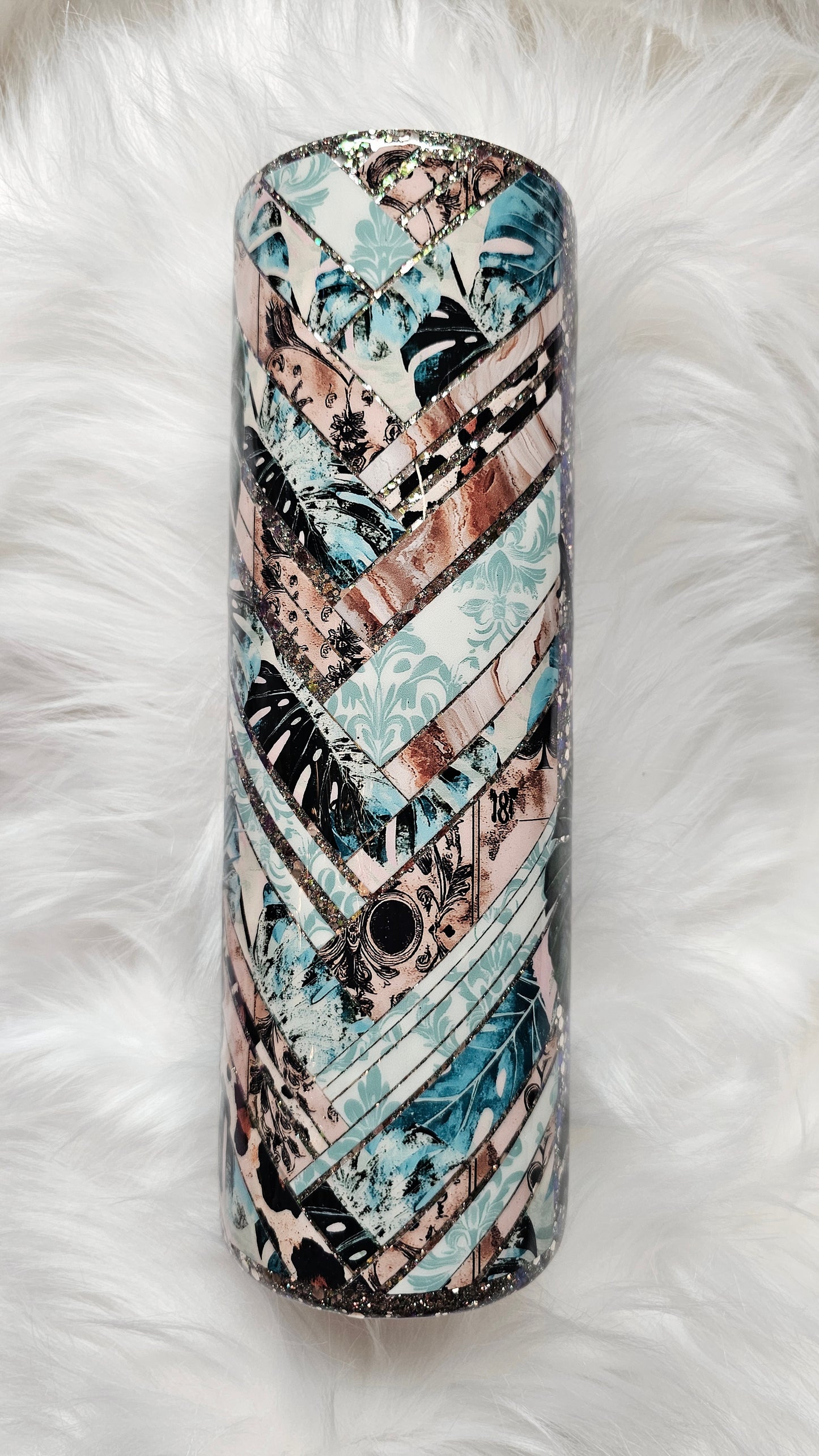 30oz 'Keep Going' Monstera Epoxy Tumbler