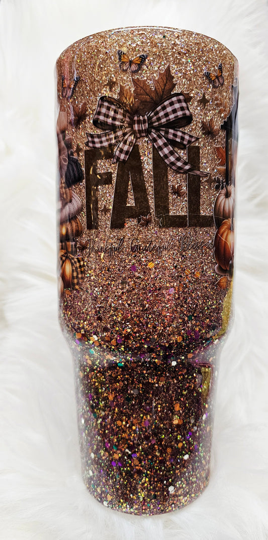40oz Handled Epoxy Fall Tumbler